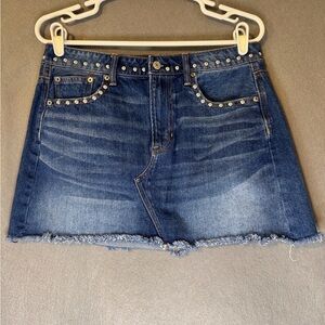American Eagle Blue Embellished A-Line Mini Skirt. Excellent Condition.